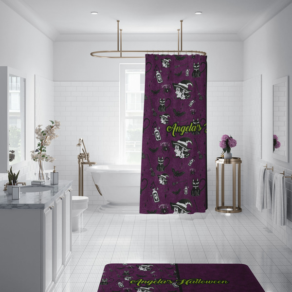 Witches On Halloween Shower Curtain - Custom Size