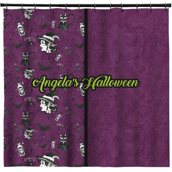 Custom Witches On Halloween Shower Curtain (Personalized)