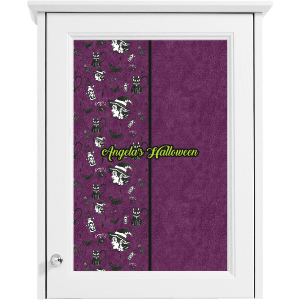 Witches On Halloween Single White Cabinet Decal
