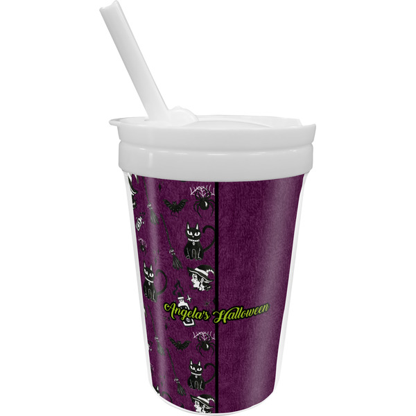 Custom Witches On Halloween Sippy Cup with Straw (Personalized)