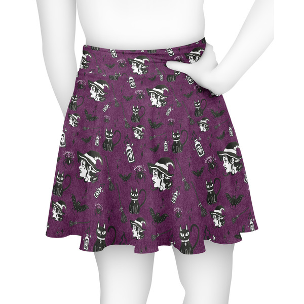 Witches On Halloween Skater Skirt - Back