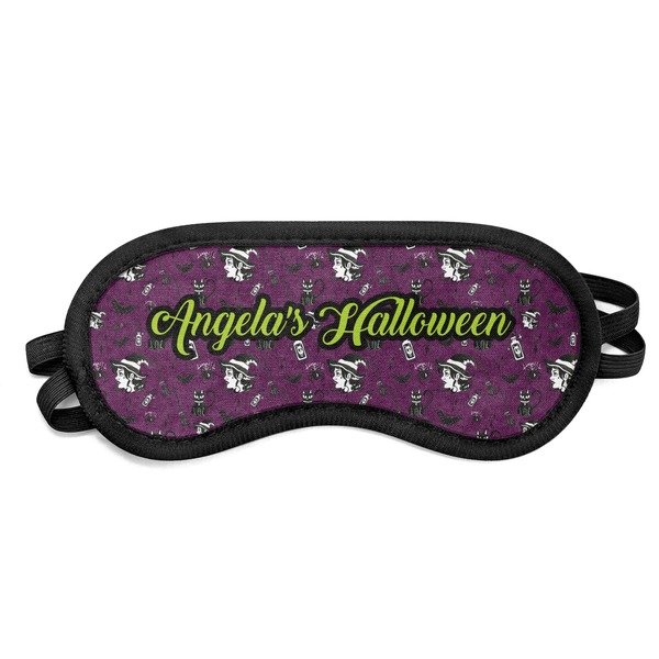 Custom Witches On Halloween Sleeping Eye Mask - Small (Personalized)