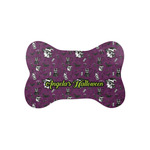 Witches On Halloween Bone Shaped Dog Food Mat (Small) (Personalized)