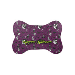 Witches On Halloween Bone Shaped Dog Food Mat (Small) (Personalized)
