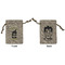 Witches On Halloween Small Burlap Gift Bag - Front and Back