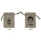 Witches On Halloween Small Burlap Gift Bag - Front & Back (Personalized)