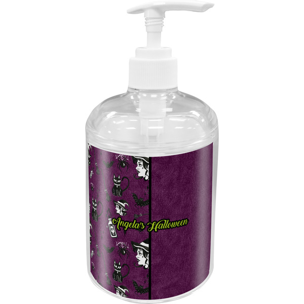 Custom Witches On Halloween Acrylic Soap & Lotion Bottle (Personalized)