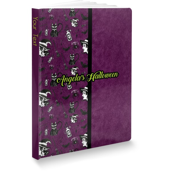 Custom Witches On Halloween Softbound Notebook - 7.25" x 10" (Personalized)
