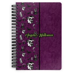 Witches On Halloween Spiral Notebook - 7x10 w/ Name or Text