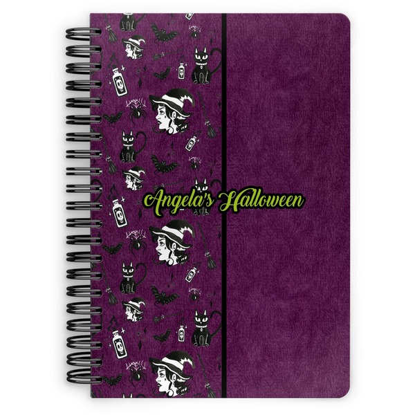 Custom Witches On Halloween Spiral Notebook (Personalized)