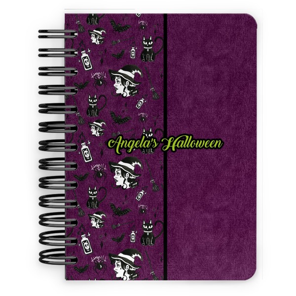 Custom Witches On Halloween Spiral Notebook - 5x7 w/ Name or Text