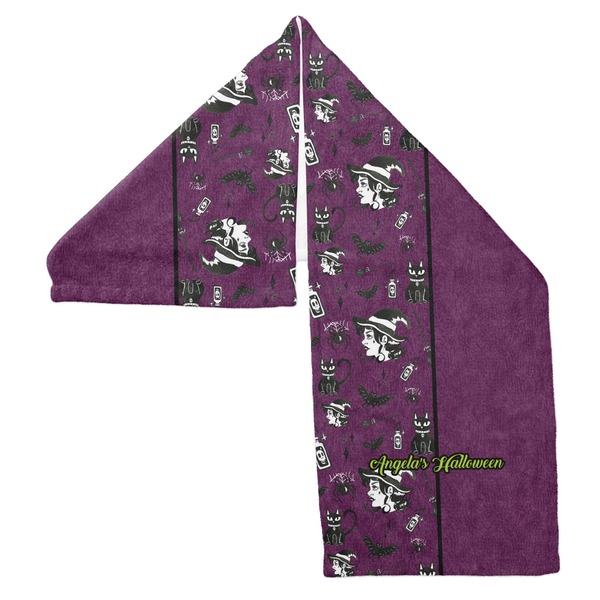Witches On Halloween Sports Towel Folded - Both Sides Showing