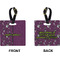 Witches On Halloween Square Luggage Tag (Front + Back)
