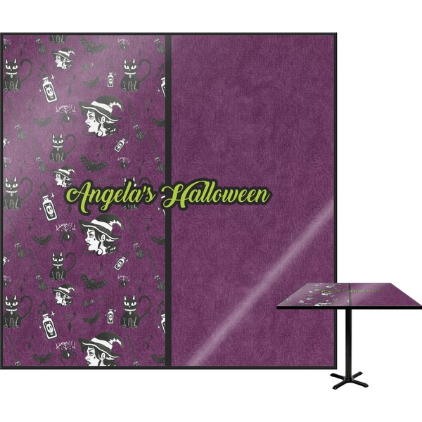 Custom Witches On Halloween Square Table Top (Personalized)