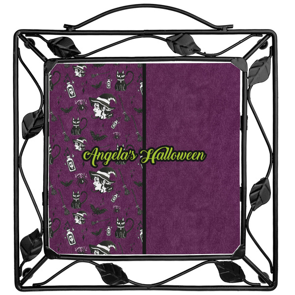 Custom Witches On Halloween Square Trivet (Personalized)
