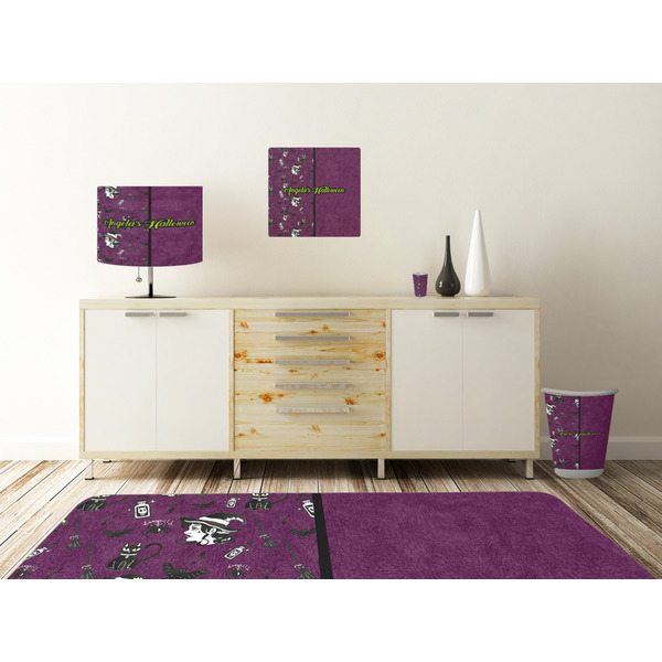 Witches On Halloween Square Wall Decal Wooden Desk