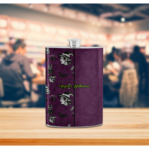 Witches On Halloween Stainless Steel Flask - LIFESTYLE 2