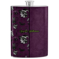 Witches On Halloween Stainless Steel Flask (Personalized)
