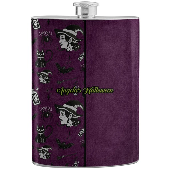 Custom Witches On Halloween Stainless Steel Flask (Personalized)