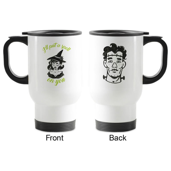 Witches On Halloween Stainless Steel Travel Mug with Handle - Apvl