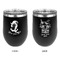 Witches On Halloween Stainless Wine Tumblers - Black - Double Sided - Approval