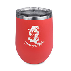 Witches On Halloween Stemless Stainless Steel Wine Tumbler - Coral - Double Sided (Personalized)