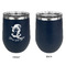 Witches On Halloween Stainless Wine Tumblers - Navy - Single Sided - Approval