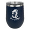 Witches On Halloween Stainless Wine Tumblers - Navy - Single Sided - Front