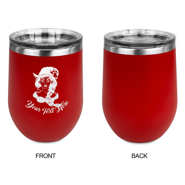 Witches On Halloween Stainless Wine Tumblers - Red - Single Sided - Approval