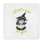 Witches On Halloween Standard Decorative Napkins (Personalized)