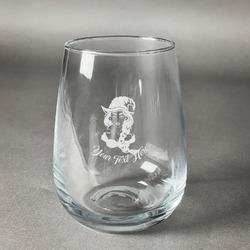 Witches On Halloween Stemless Wine Glass - Engraved (Personalized)