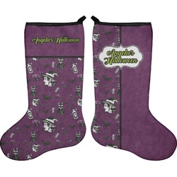 Witches On Halloween Holiday Stocking - Double-Sided - Neoprene (Personalized)