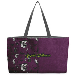 Witches On Halloween Beach Totes Bag - w/ Black Handles (Personalized)