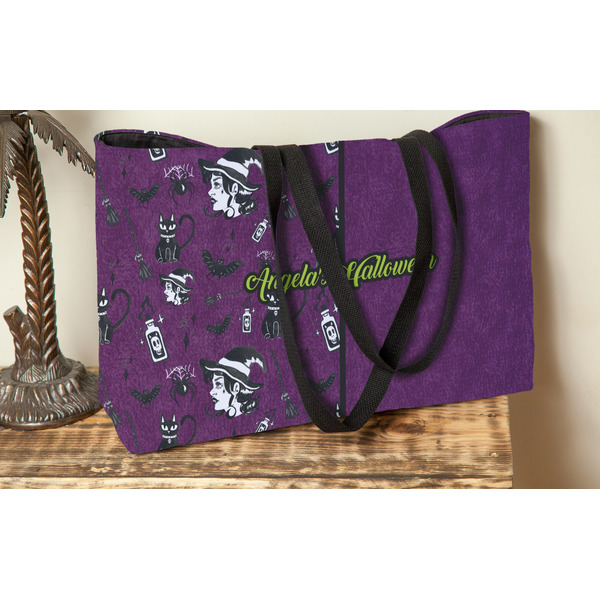 Witches On Halloween Tote w/Black Handles - Lifestyle View