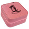 Witches On Halloween Travel Jewelry Boxes - Leather - Pink - Angled View
