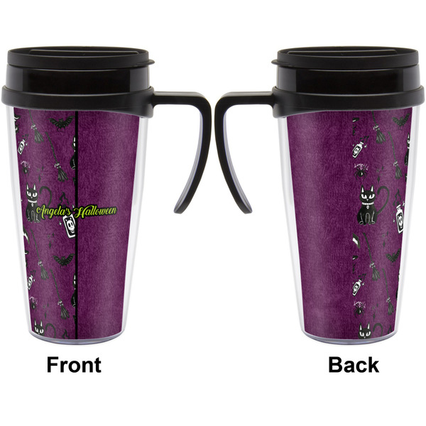 Witches On Halloween Travel Mug with Black Handle - Approval