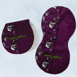 Witches On Halloween Burp Pads - Velour - Set of 2 w/ Name or Text
