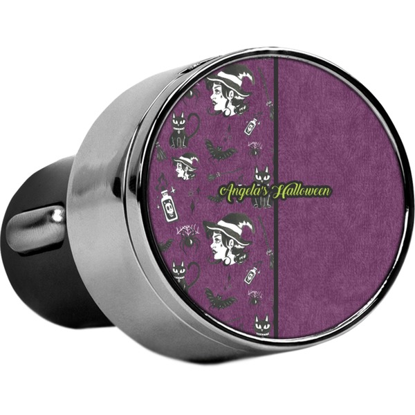 Custom Witches On Halloween USB Car Charger (Personalized)