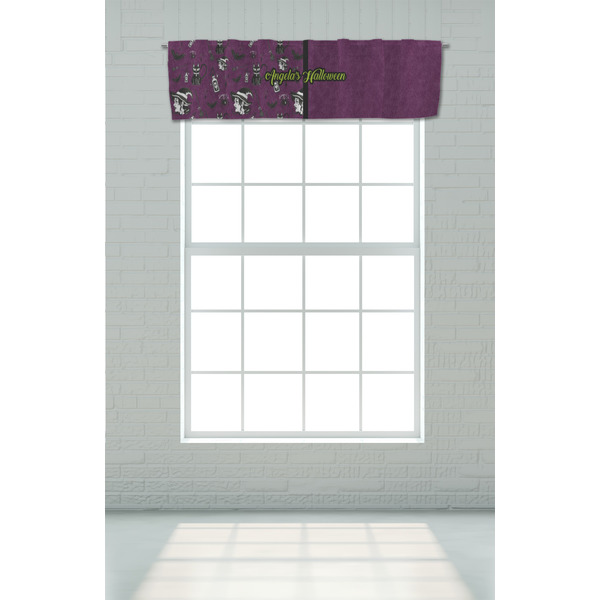 Witches On Halloween Valance - On window
