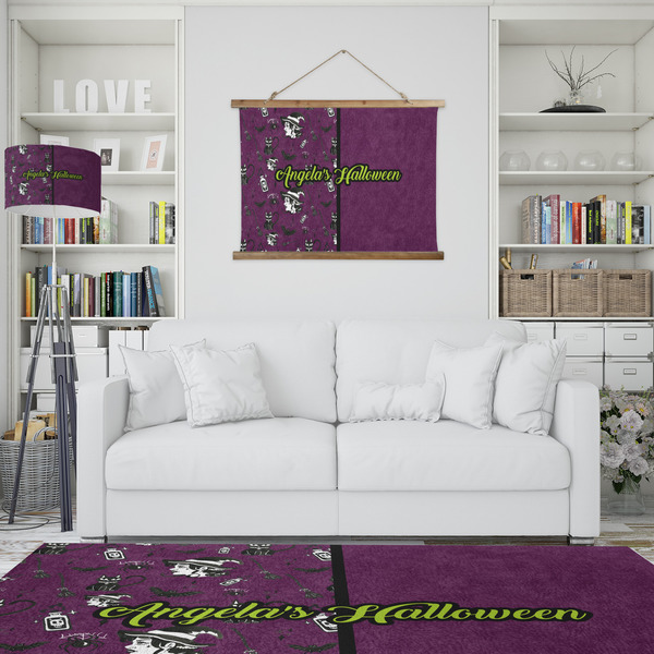 Witches On Halloween Wall Hanging Tapestry - IN CONTEXT