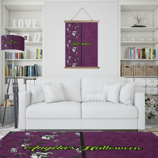 Witches On Halloween Wall Hanging Tapestry - Portrait - IN CONTEXT