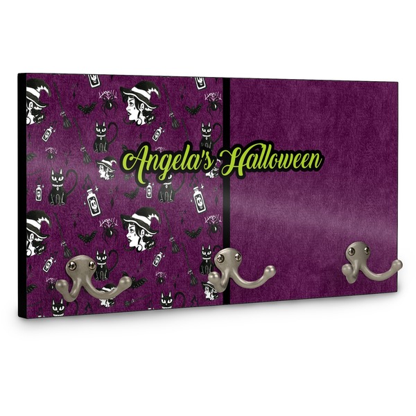 Witches On Halloween Wall Mounted Coat Hanger - Side View