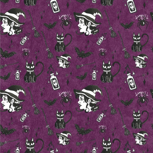 Custom Witches On Halloween Wallpaper & Surface Covering (Water Activated 24"x 24" Sample)
