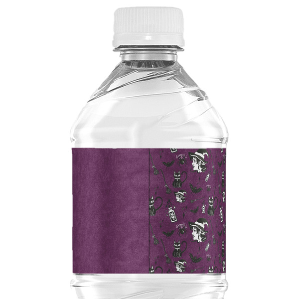 Witches On Halloween Water Bottle Label - Back View