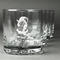 Witches On Halloween Whiskey Glasses Set of 4 - Engraved Front