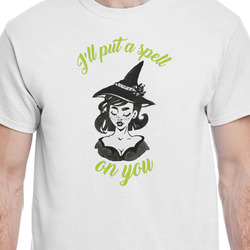Witches On Halloween T-Shirt - White - Small (Personalized)