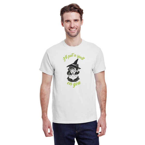 Custom Witches On Halloween T-Shirt - White - Medium (Personalized)