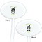 Witches On Halloween White Plastic 7" Stir Stick - Double Sided - Oval - Front & Back