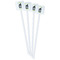 Witches On Halloween White Plastic Stir Stick - Double Sided - Square - Front