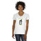 Witches On Halloween White V-Neck T-Shirt on Model - Front